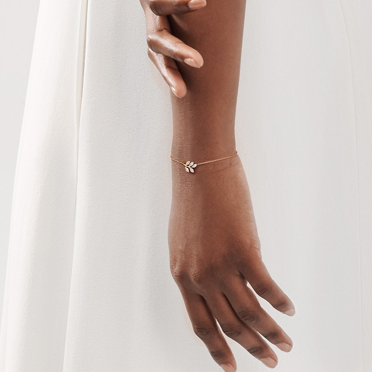 TIF78146181 Marquise diamond vine bracelet
