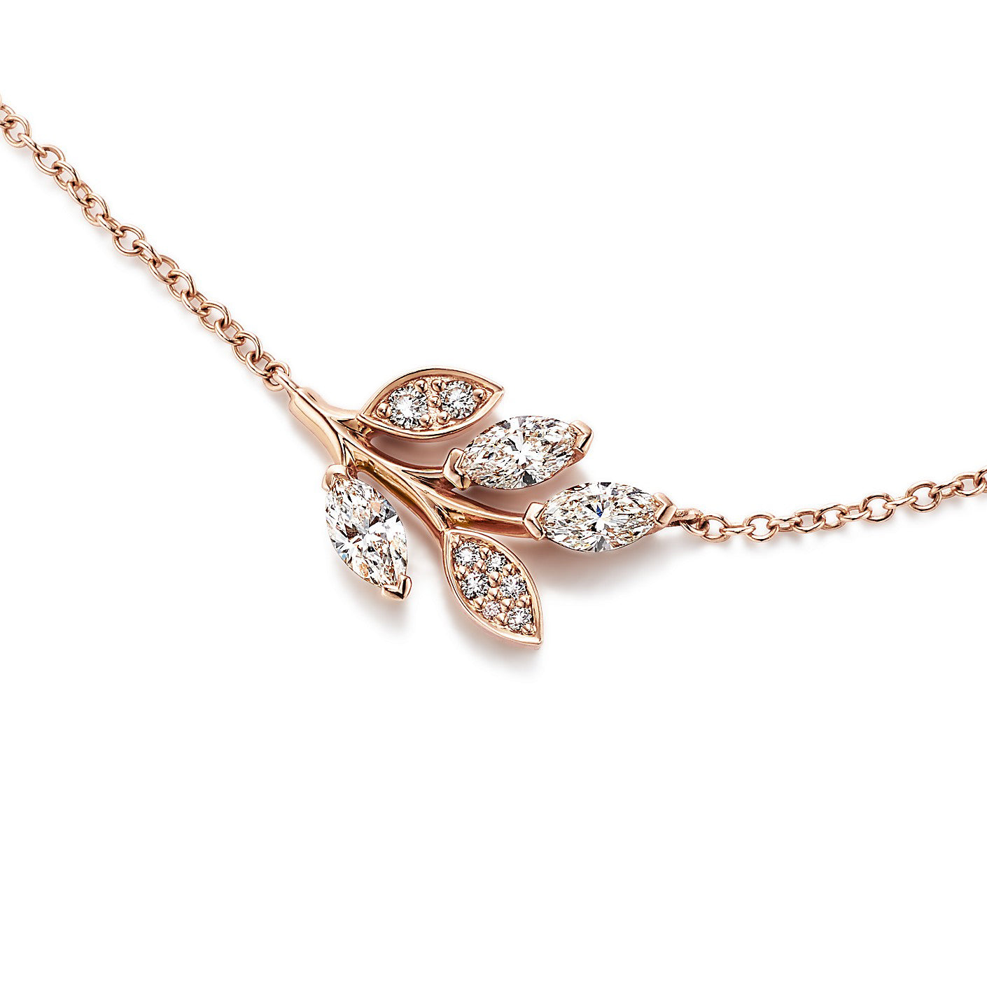 TIF78146181 Marquise diamond vine bracelet