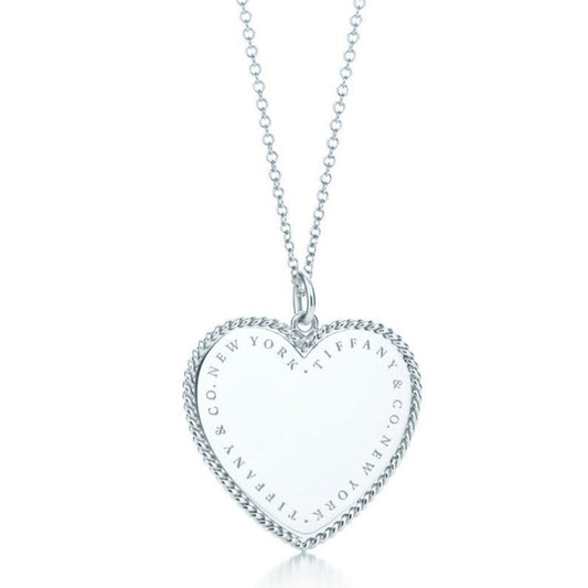 TIF68410481 light gold twisted rope letter heart pendant
