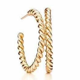 TIF62903377 light gold hemp rope earrings