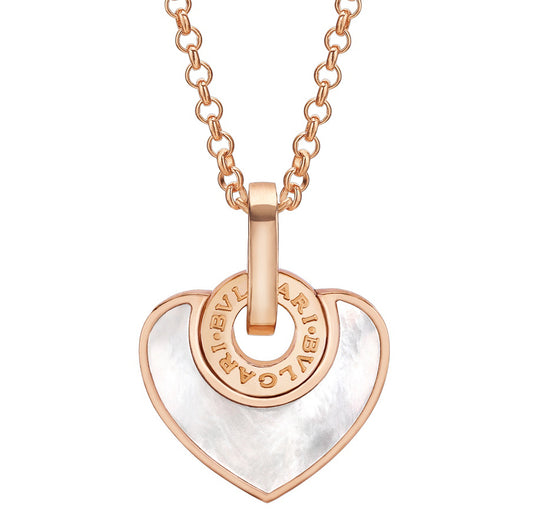 BGL-351842 Peach heart-shaped agate pendant