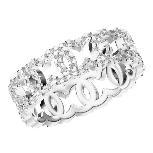 KDY-N3527442 Asia word mixed ring double C full body ring