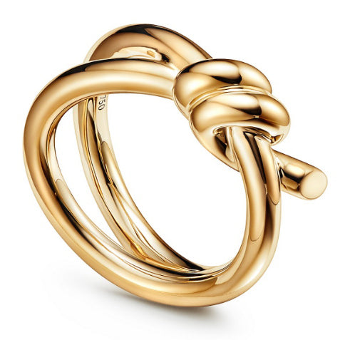 TIF68890381 twisted rope light gold two-ring ring (guest version)