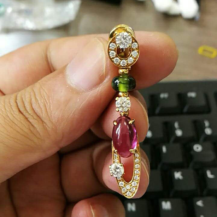 BGL-OR133534 Oval long earrings