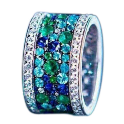 KDY-Z1631685 colorful straight wide ring