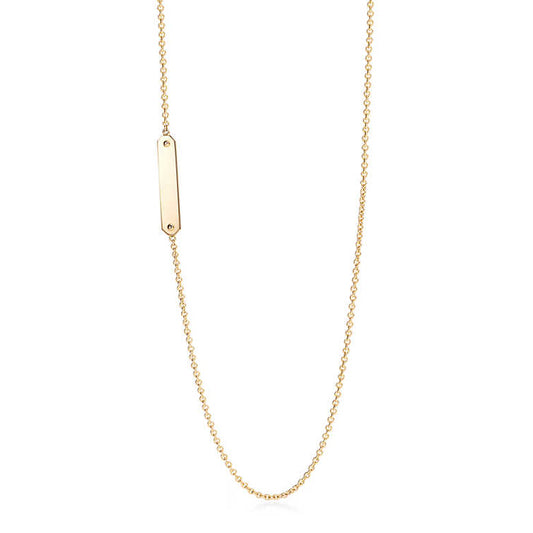 TIF5088208 glossy gold medal necklace