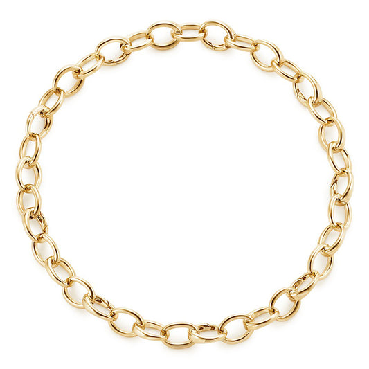 TIF25056635 light gold hoop buckle necklace