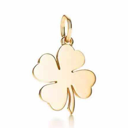 TIF39836388 light gold four-leaf clover pendant