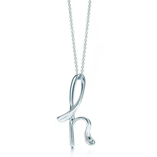 TIF4313078 letter H light gold pendant