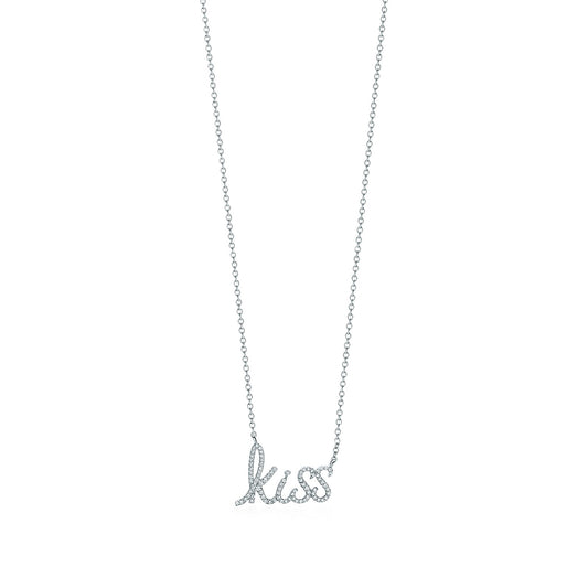TIF52816977Kiss letter diamond tether pendant