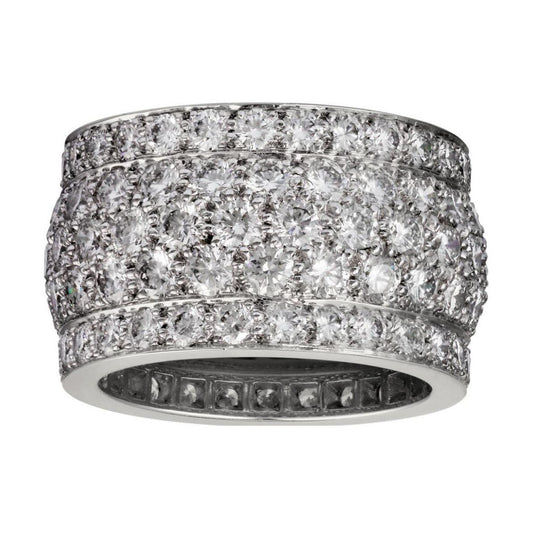 KDY-N4029100 full diamond straight wide ring
