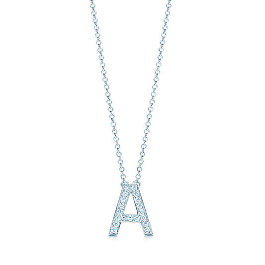 TIF18102660 diamond letter A pendant