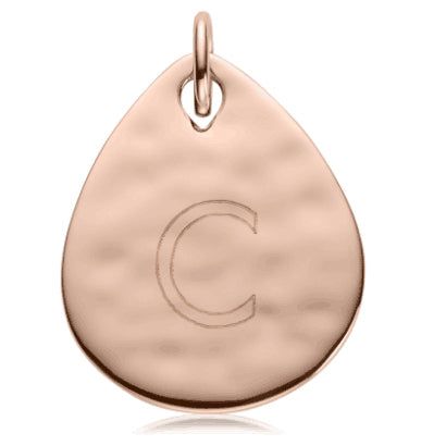 TIF53160832 light gold water drop brand letter pendant