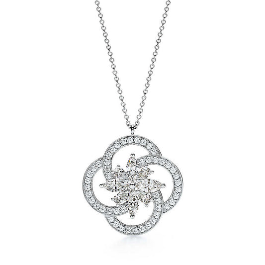 TIF18920683 diamond rotating flower large pendant
