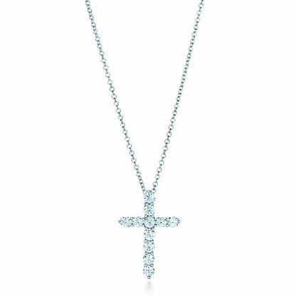 TIF60007469 small full diamond cross pendant