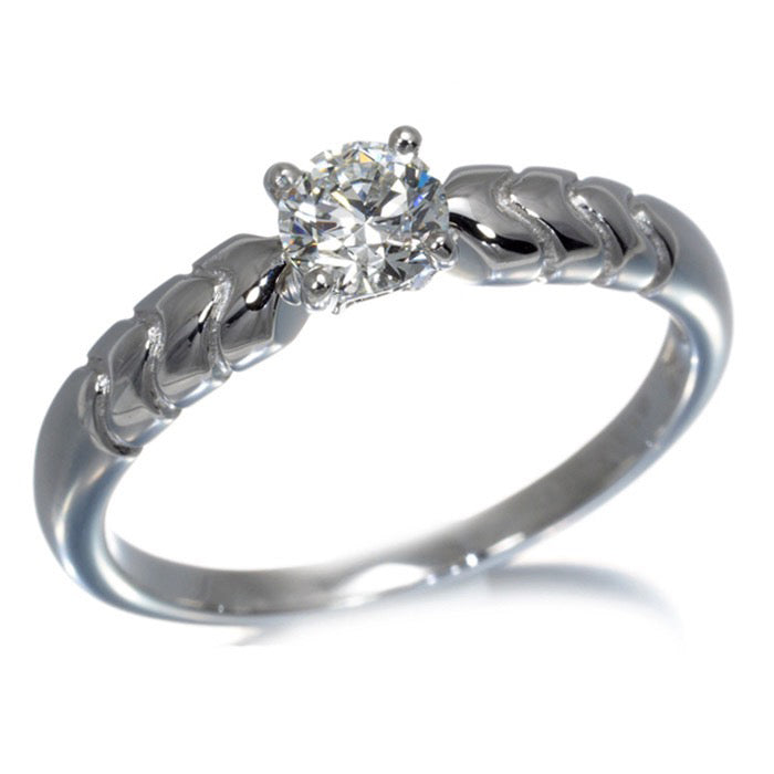 BGL-AN856852蛇纹光金臂交叉四爪钻戒1ct13#