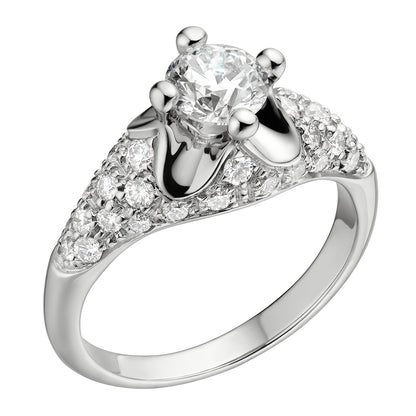 BGL-AN852267四珠爪镶石臂十字四爪戒指0.5ct