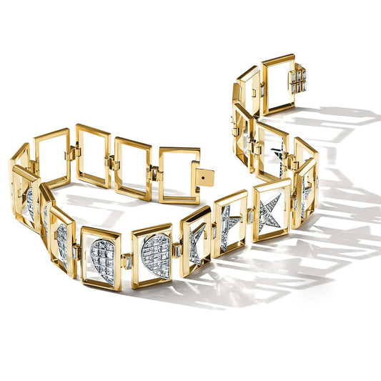 TIF54040524 square heart-shaped five-pointed star bracelet