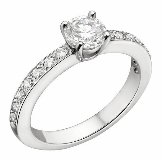 BGL-AN853565交叉四爪镶石平面直臂钻戒0.73ct