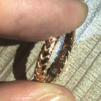 BGL-AN856816窄版蛇纹光金条戒3mm客版戒指