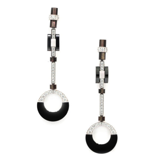 KDY-D7583787 ring black onyx long ear clip guest version
