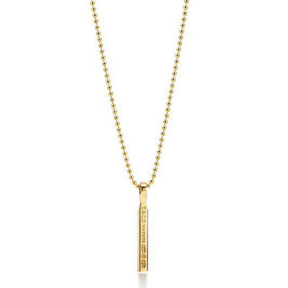 TIF57284806 men's light gold bar pendant