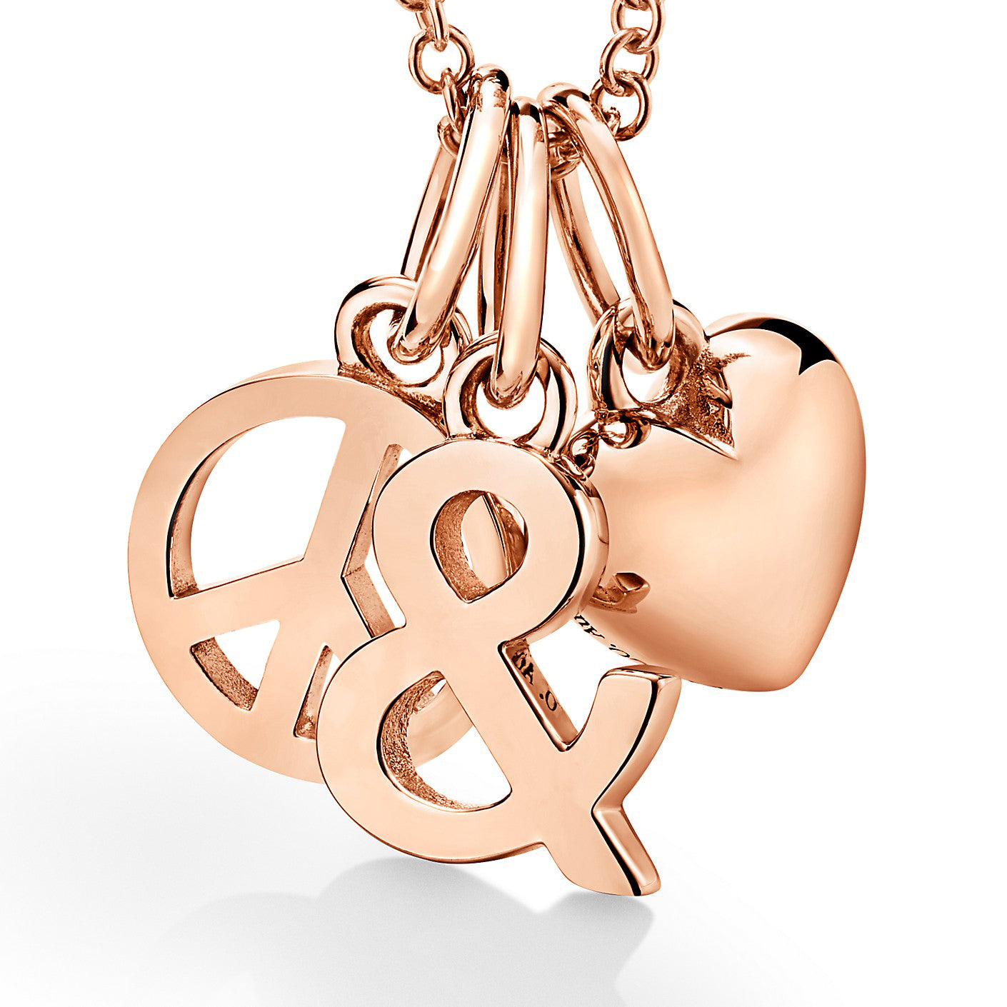 TIF89632107 light gold heart-shaped anti-war &amp; set of pendants
