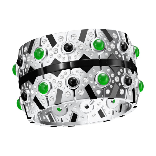 KDY-Z2150602 agate wide arm ring k width 15mm