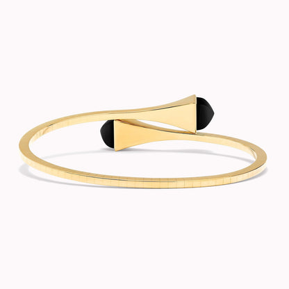 MR-CLEO-B14 conical agate light gold bracelet