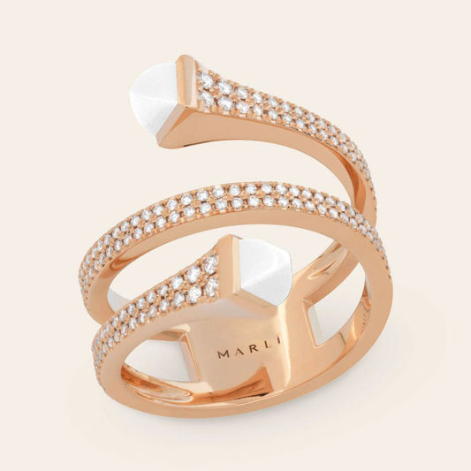 MR-CLEO-R15 full diamond cone twist ring