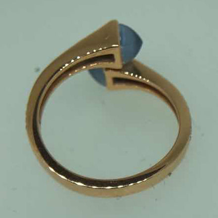 MR-CLEO-R208 hammer agate double row diamond half wall setting ring customer version