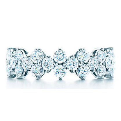 TIF60548837 round diamond prong inlay ring 16#