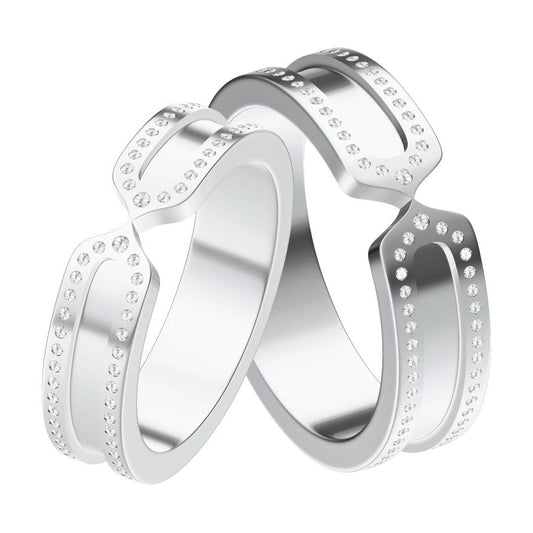 KDY-G5121663-C edge set diamond tip pair ring