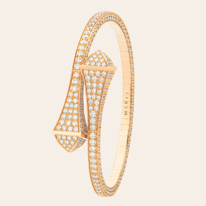 MR-CLEO-B7 full diamond cone bracelet