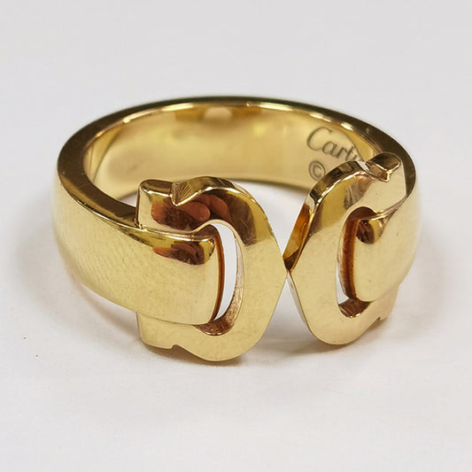 KDY-BA990623 double C light gold ring guest version