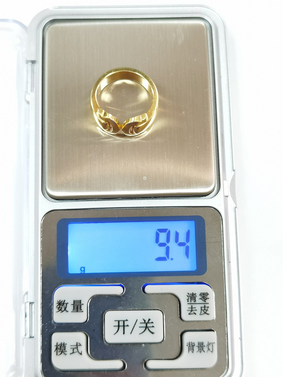KDY-BA990623 double C light gold ring guest version