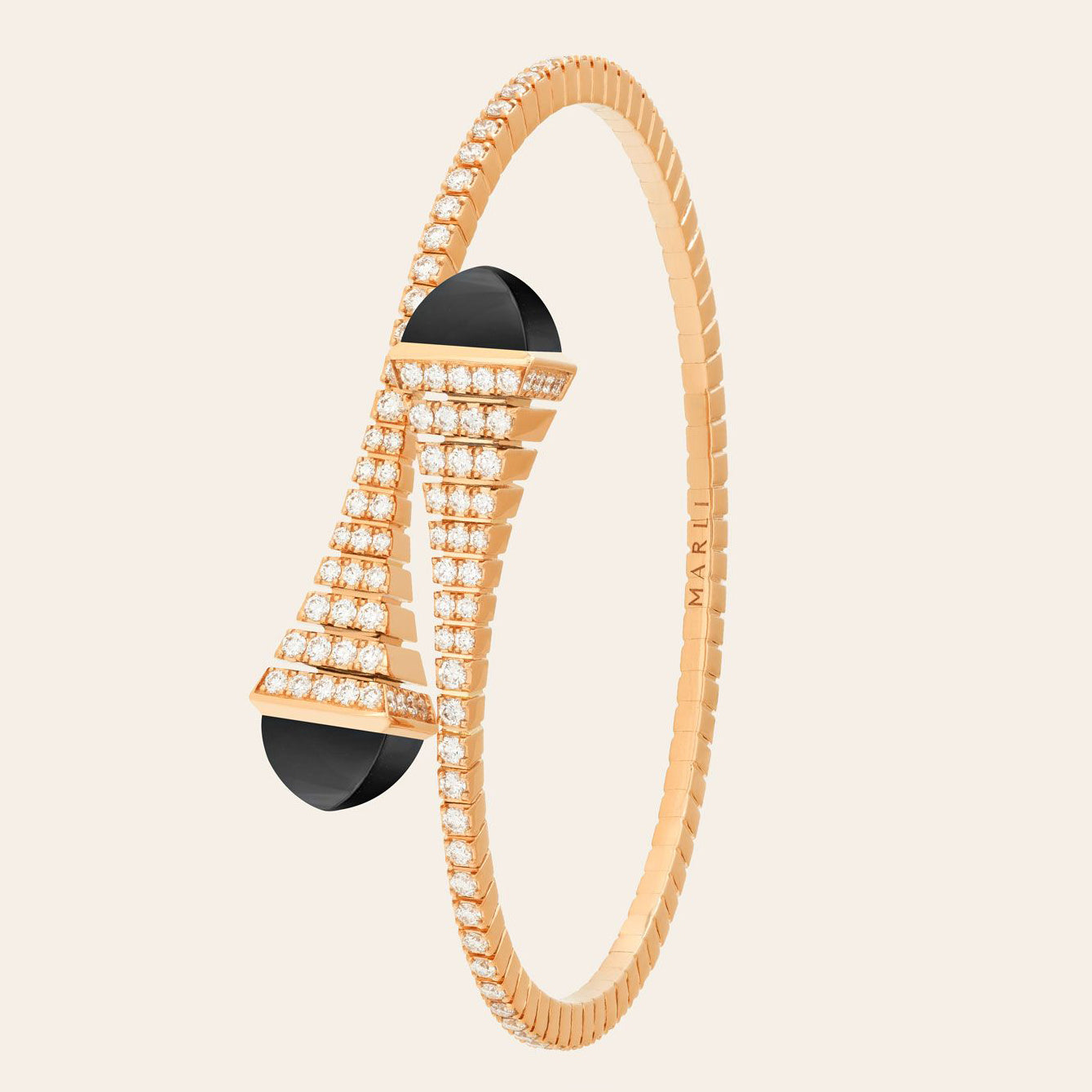 MR-CLEO-B27 agate cone full diamond bracelet