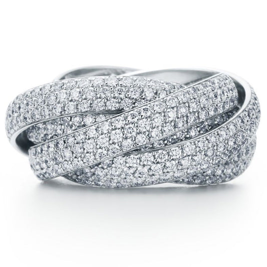 TIF61638325 five-ring full diamond ring