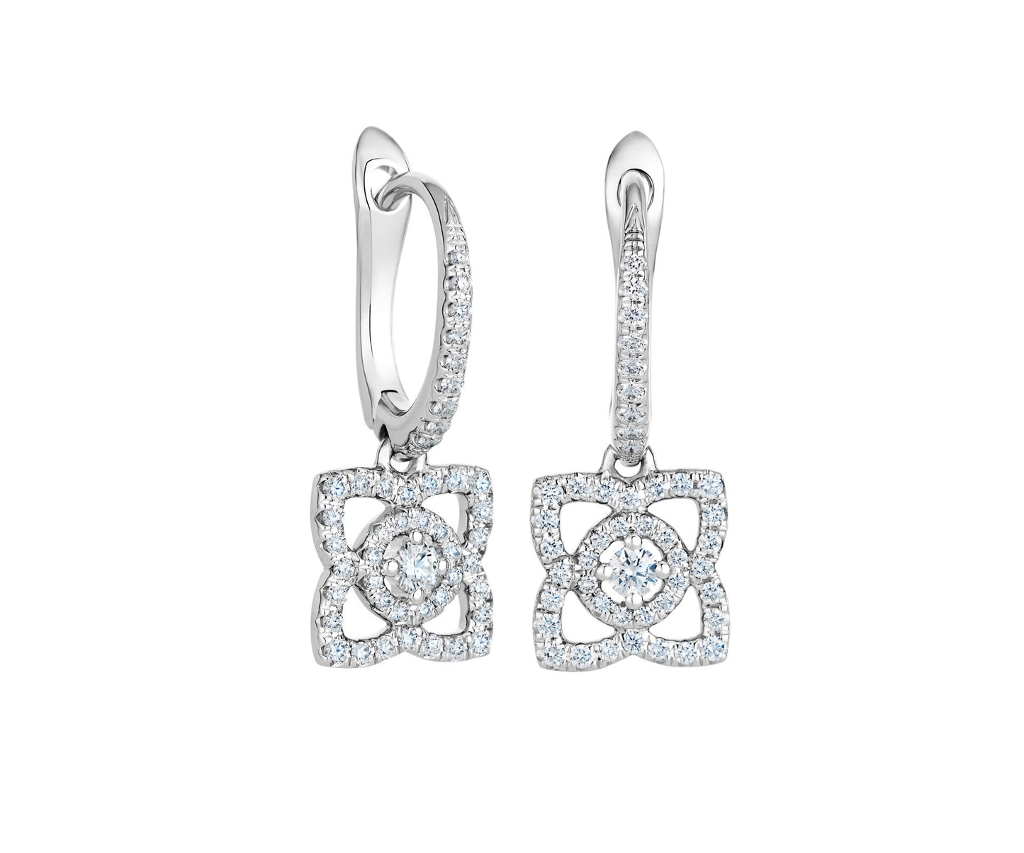 DBES-E102145 plum blossom diamond earrings
