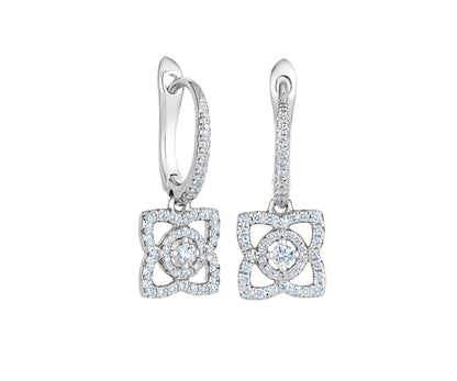DBES-E102145 plum blossom diamond earrings
