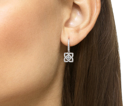 DBES-E102145 plum blossom diamond earrings