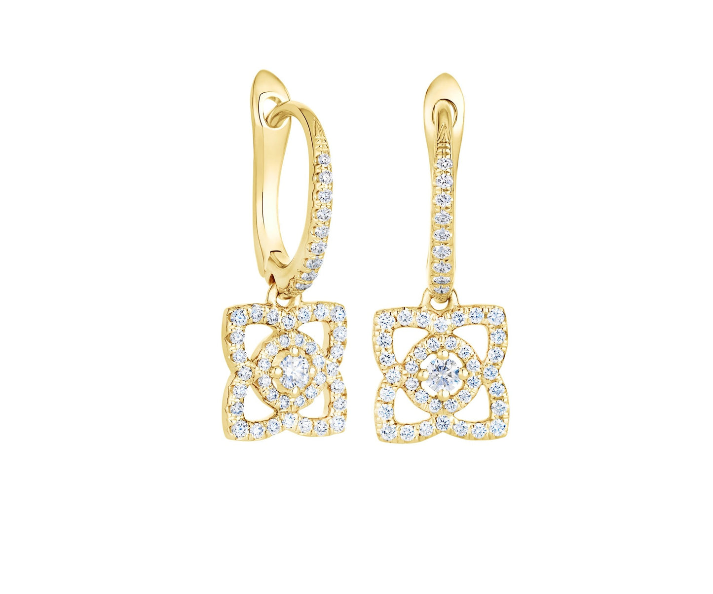 DBES-E102145 plum blossom diamond earrings