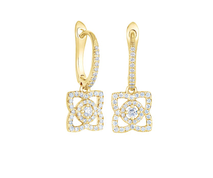 DBES-E102145 plum blossom diamond earrings