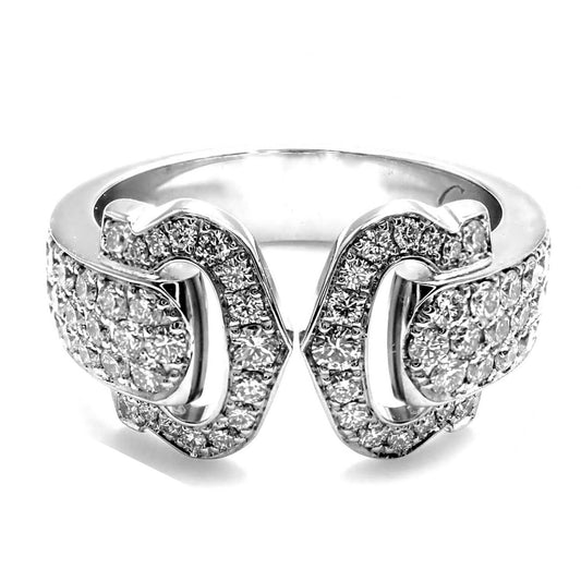 KDY-L8511853 full diamond double C ring open ring