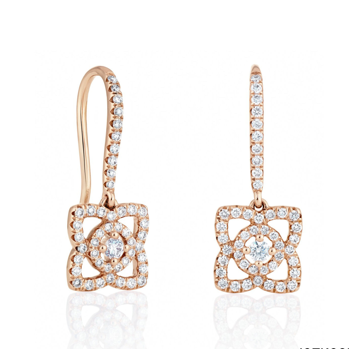 DBES-E102144 plum blossom diamond earrings