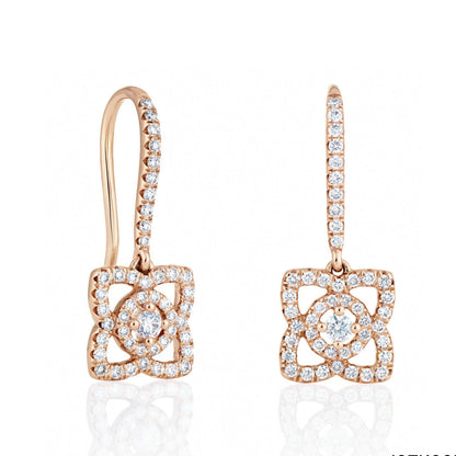 DBES-E102144 plum blossom diamond earrings