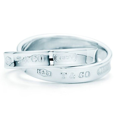 TIF54517950 light gold letter buckle hoop ring