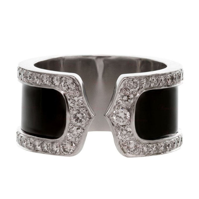 KDY-MJ117977 agate double C open ring