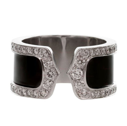 KDY-MJ117977 agate double C open ring