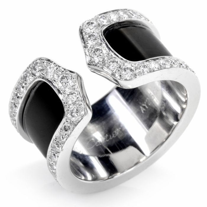 KDY-MJ117977 agate double C open ring